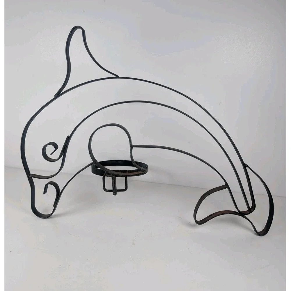 Dolphin Plant Holder Wall Hanger, 14